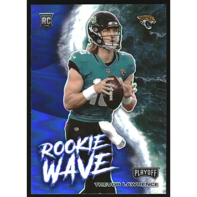 2021 Playoff Rookie Wave Blue #11 Trevor Lawrence