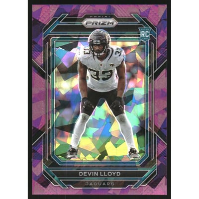 2022 Panini Prizm Prizms Purple Ice #376 Devin Lloyd