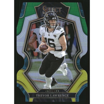 2022 Select Prizm Green and Yellow Die Cut #145 Trevor Lawrence