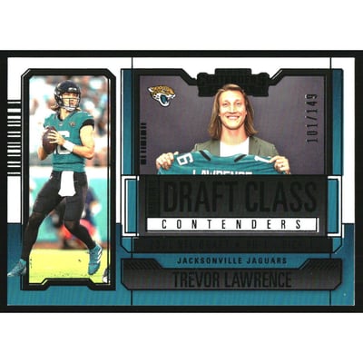 2023 Panini Contenders Historic Draft Class Contenders Teal #21 Trevor Lawrence