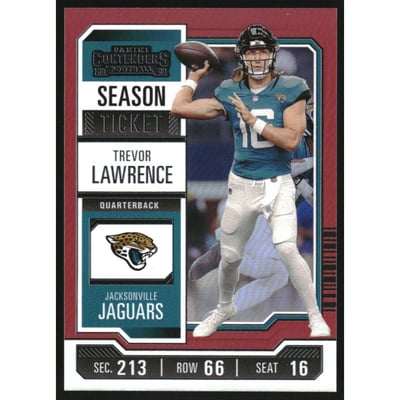 2023 Panini Contenders Red Zone Ticket FOTL #48 Trevor Lawrence
