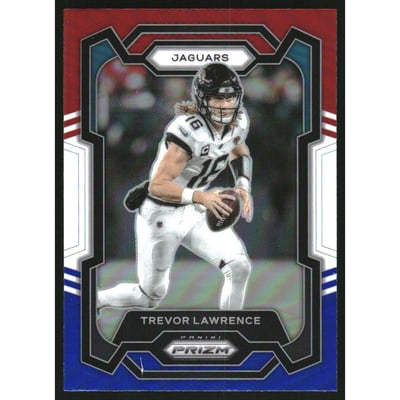2023 Panini Prizm Prizms Red White and Blue #139 Trevor Lawrence