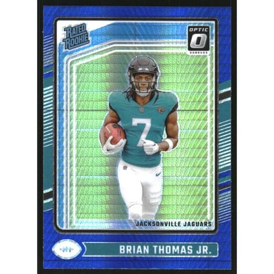 2024 Donruss Optic Blue Hyper #214 Brian Thomas Jr. RR