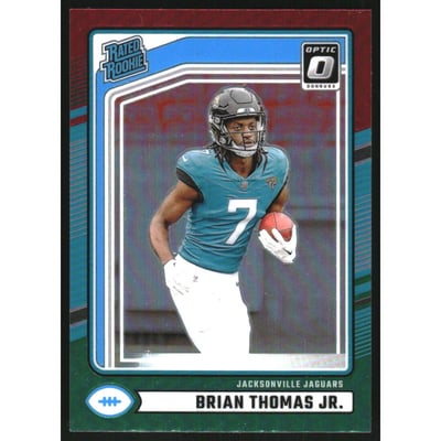 2024 Donruss Optic Rated Rookies Preview Red and Green #313 Brian Thomas Jr.