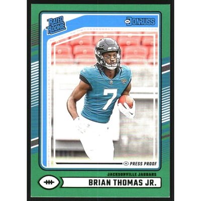 2024 Donruss Press Proof Green #313 Brian Thomas Jr. RR