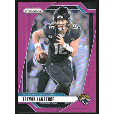 2024 Panini Prizm Prizms Pink #129 Trevor Lawrence