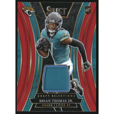 2024 Select Draft Selections Memorabilia Prizm Red #14 Brian Thomas Jr.