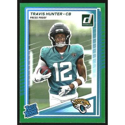 2025 Donruss Press Proof Green #301 Travis Hunter RR