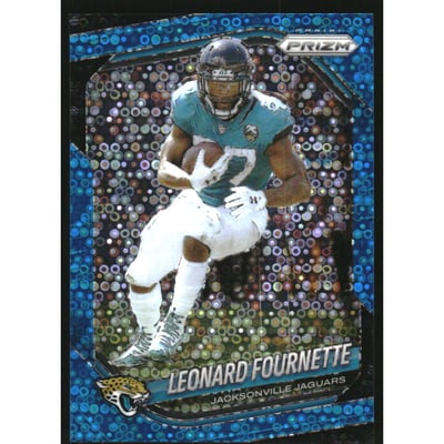 2025 Panini Prizm Prizms No Huddle Blue #37 Leonard Fournette