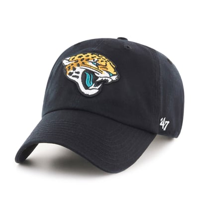 '47 Brand Jacksonville Jaguars New Logo Clean-Up Adjustable Slouch Hat - Black
