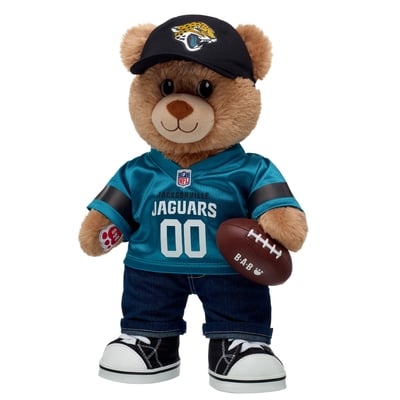  Jacksonville Jaguars Build-A-Bear Happy Hugs Teddy Bear Gift Set
