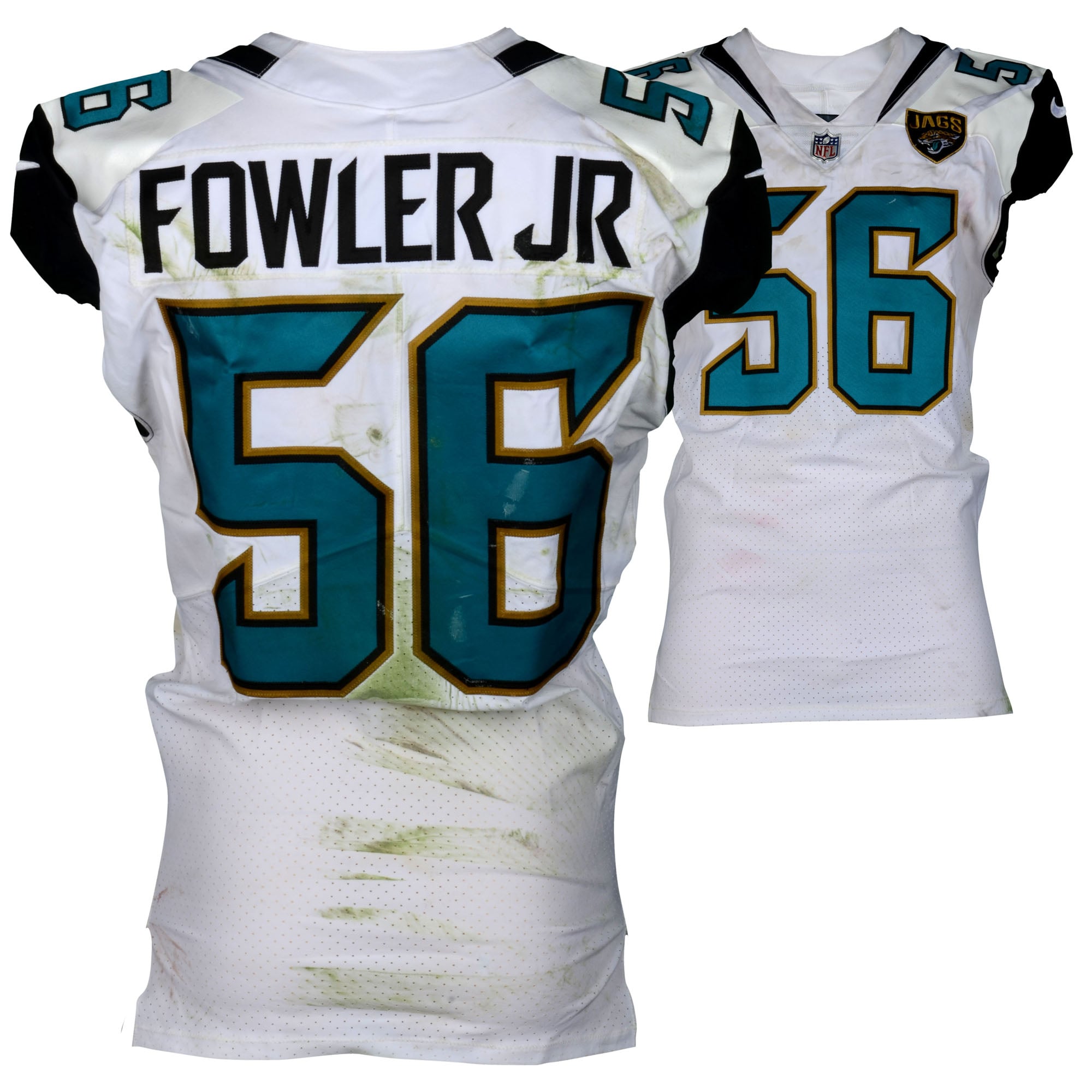 Dante Fowler Jr. Jacksonville Jaguars Game-Used #56 White Jersey