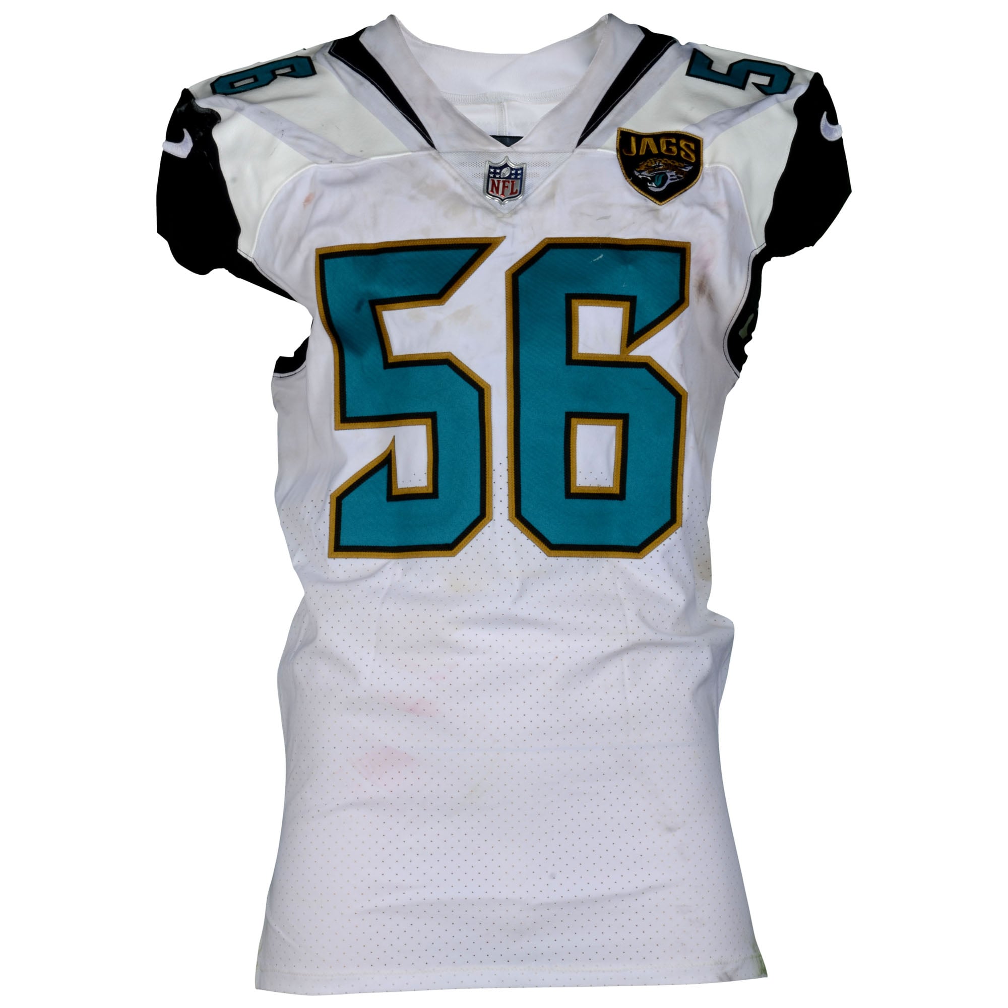 Dante Fowler Jr. Jacksonville Jaguars Game-Used #56 White Jersey