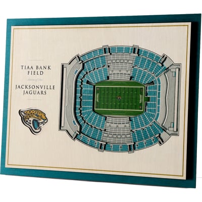 Jacksonville Jaguars Fanpoint 17'' x 13'' 5-Layer StadiumView 3D Wall Art