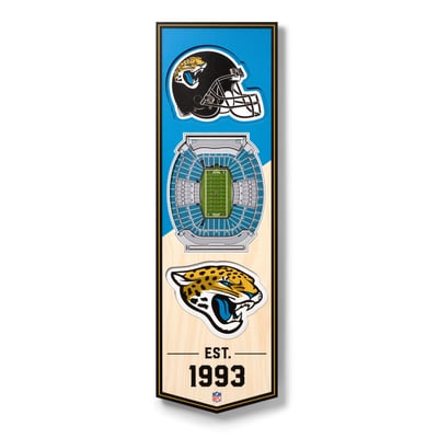Jacksonville Jaguars Fanpoint 6'' x 19'' 3D StadiumView Banner