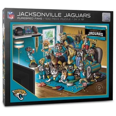 Jacksonville Jaguars Fanpoint Purebred Fans 18'' x 24'' A Real Nailbiter 500-Piece Puzzle