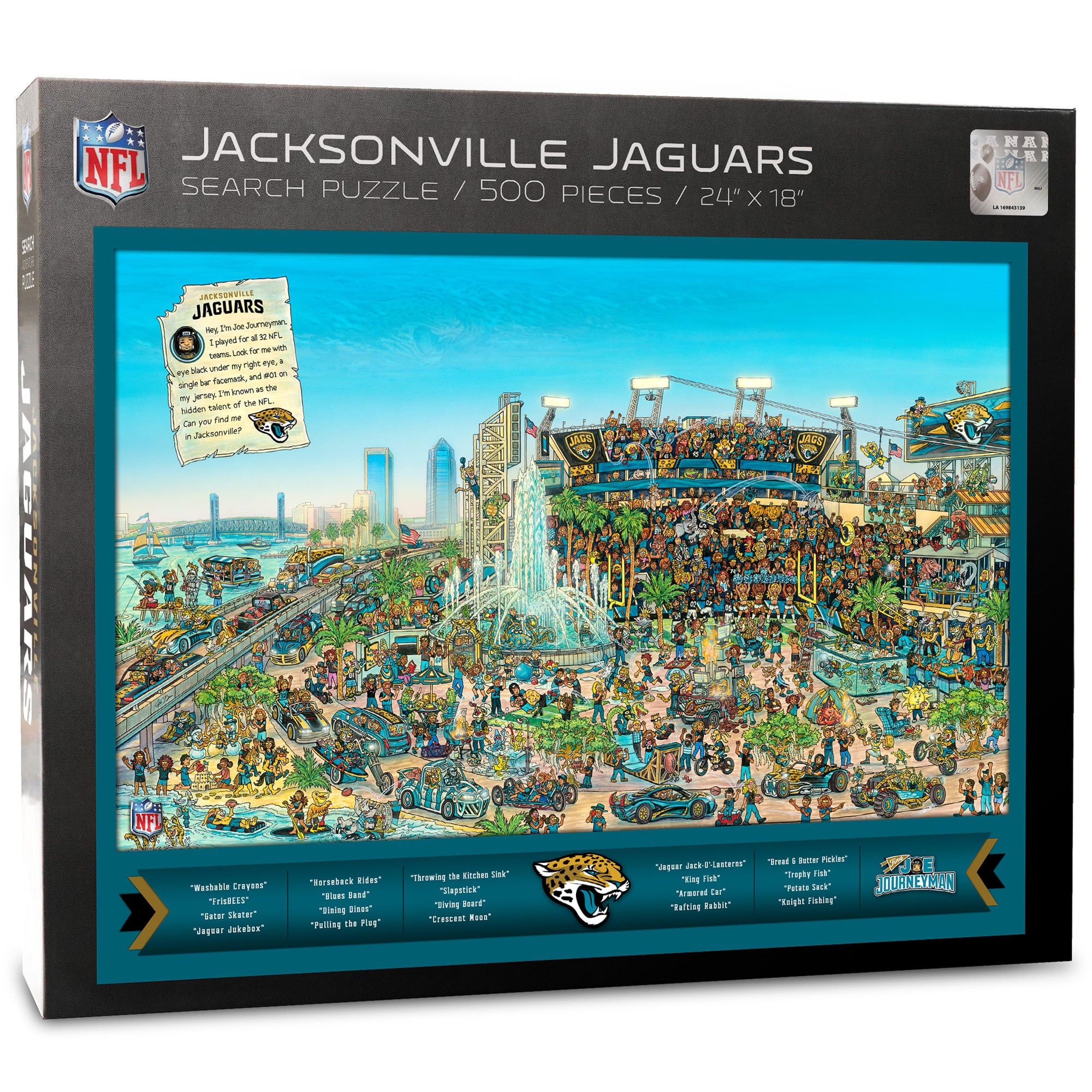 Jacksonville Jaguars IDNA 500-Piece Joe Journeyman Puzzle