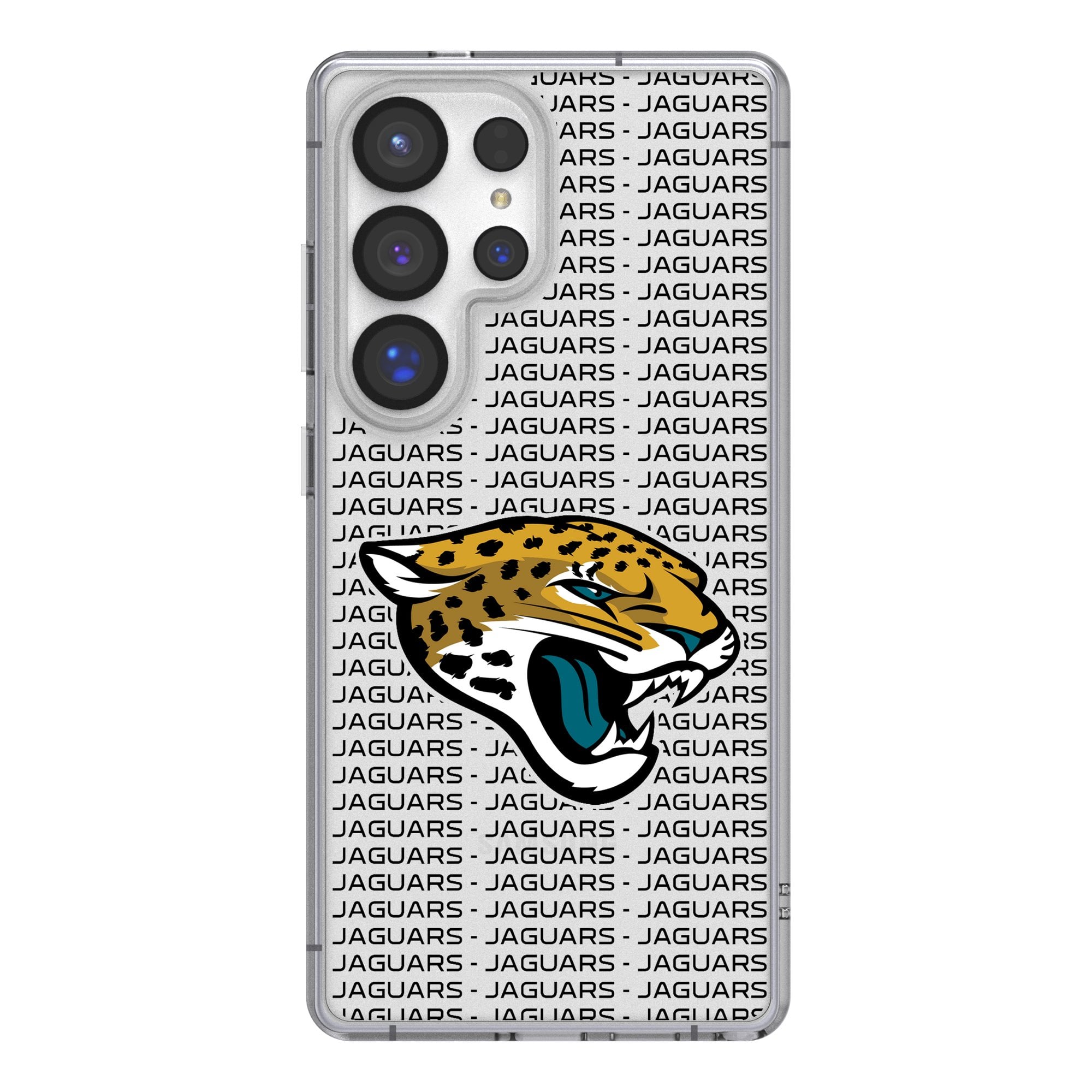 Jacksonville Jaguars Galaxy Clear Text Backdrop Design Case