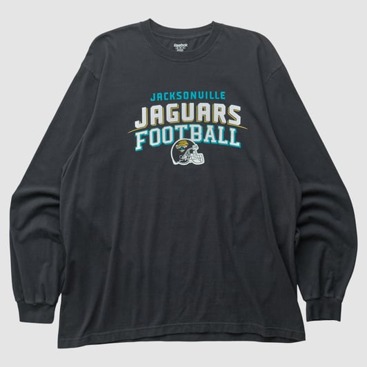 Jacksonville Jaguars Reebok 2000s Long Sleeve T-shirt - Black - 3XL by Fanatics Real Vintage