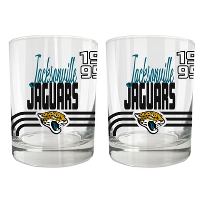 Jacksonville Jaguars Two-Piece 12oz. Heritage Rocks Glass Set