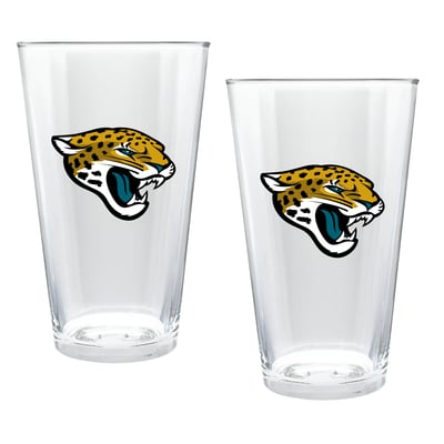Jacksonville Jaguars Two-Piece 16oz. Double Play Pint Glass Set