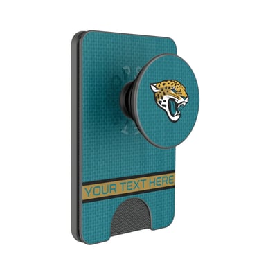 Jacksonville Jaguars Keyscaper Personalized Endzone Solid PopSockets Magnetic Wallet