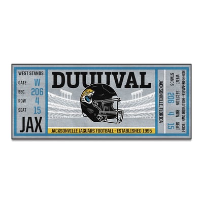 Jacksonville Jaguars Logo Brands 30" x 72" Ticket Runner