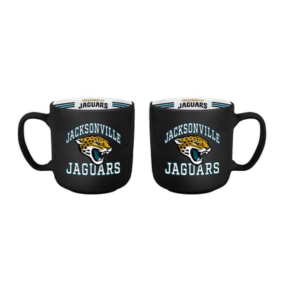 Jacksonville Jaguars Logo Brands Two-Piece 15oz. Stripe Mug Set
