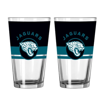 Jacksonville Jaguars Logo Brands Two-Piece 16oz. Horizon Pint Glass Set