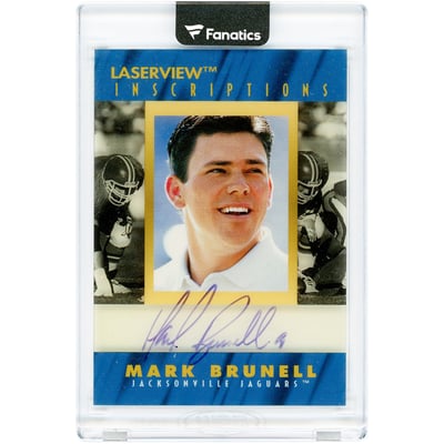 Mark Brunell Jacksonville Jaguars Autographed 1996 Pinnacle Laserview Inscriptions #NNO #2,415/3,200 Card
