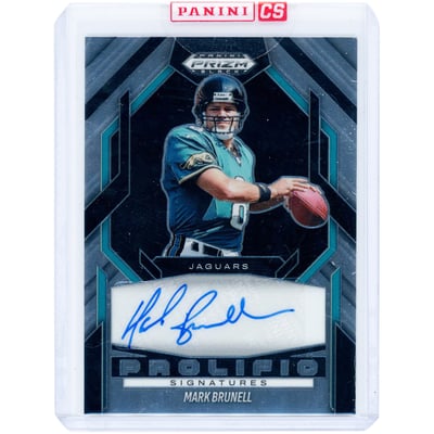Mark Brunell Jacksonville Jaguars Autographed 2025 Panini Prizm Black Prolific Signatures #PS-MBL Card