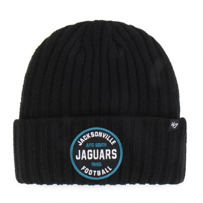  Jacksonville Jaguars '47 Ribbed Snowdrift Cuffed Knit Hat - Black