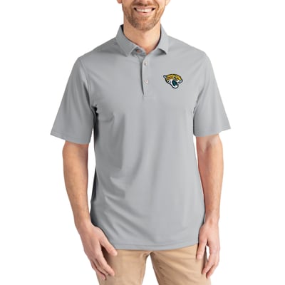 Jacksonville Jaguars Cutter & Buck Virtue Eco Pique Recycled Polo - Gray