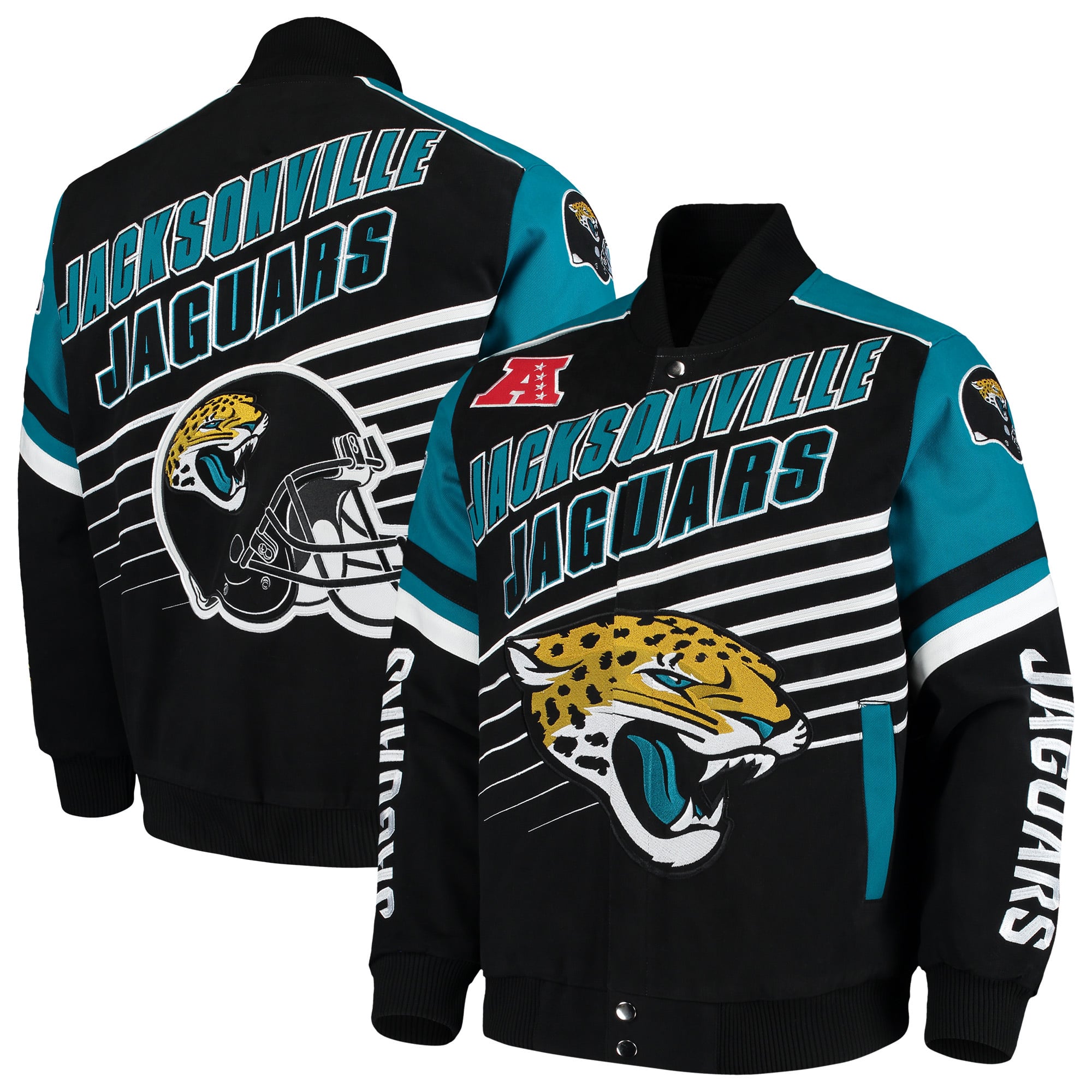 Men's G-III Extreme Black Jacksonville Jaguars Linebacker Twill Jacket