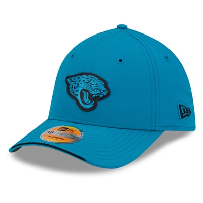 Jacksonville Jaguars New Era 2026 Sideline 39THIRTY M-Crown Flex Hat - Teal