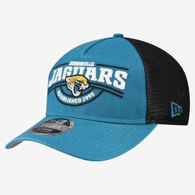 Jacksonville Jaguars New Era 9FORTY A-Frame Adjustable Hat - Teal

