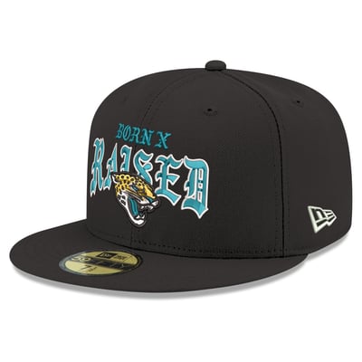 Jacksonville Jaguars New Era x Born x Raised 59FIFTY Fitted Hat - Black