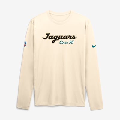  Jacksonville Jaguars Nike 2026 Rivalries Collection Sideline Legend Long Sleeve T-Shirt - Natural
