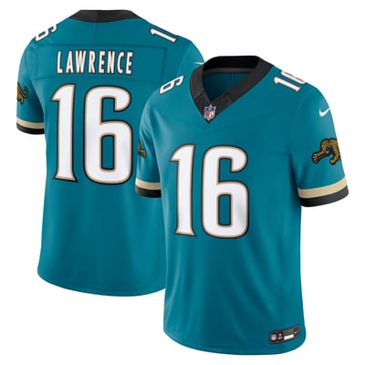 Trevor Lawrence Jacksonville Jaguars Nike Alternate Prowler Throwback Vapor F.U.S.E. Stitched Limited Jersey - Teal
