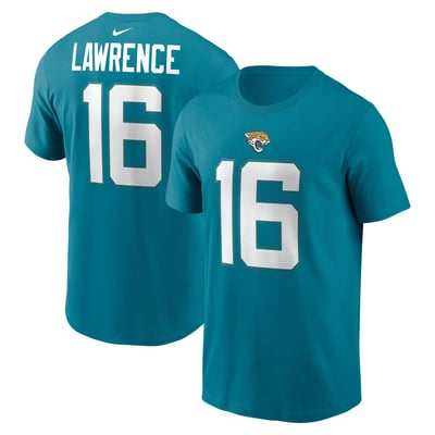 Trevor Lawrence Jacksonville Jaguars Nike Name & Number T-Shirt - Teal