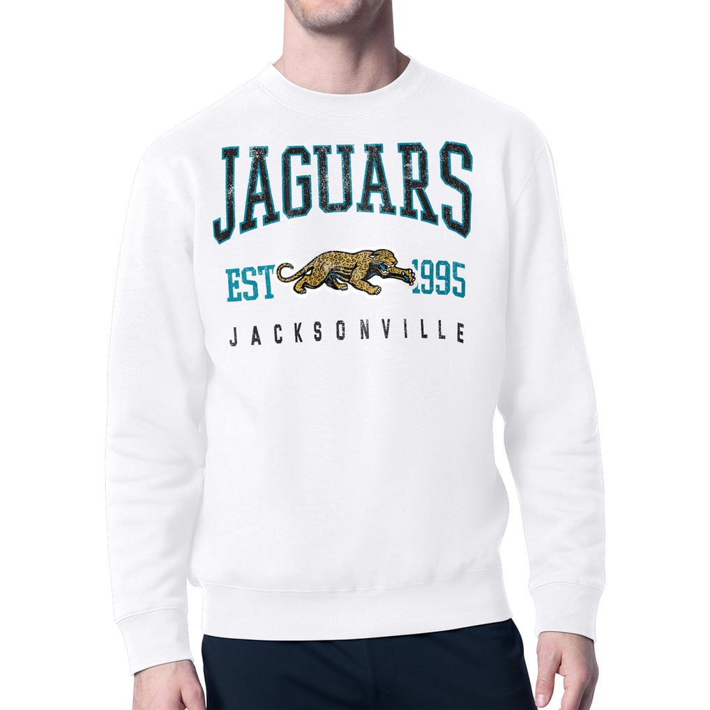 Jacksonville Jaguars Starter Retro Team Logo Pullover Sweatshirt - White