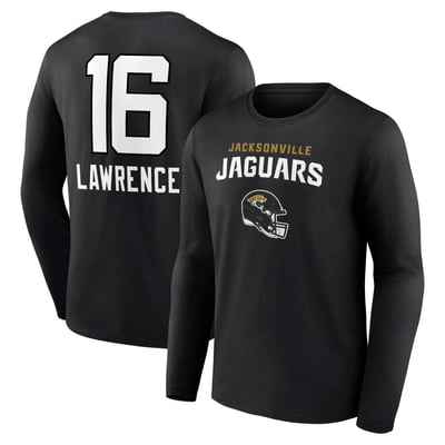 Trevor Lawrence Jacksonville Jaguars Team Wordmark Long Sleeve T-Shirt - Black