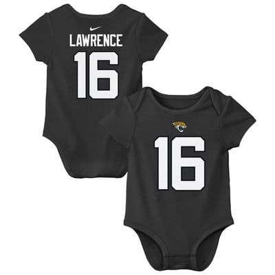 Trevor Lawrence Jacksonville Jaguars Nike Newborn & Infant Player Name & Number Bodysuit - Charcoal