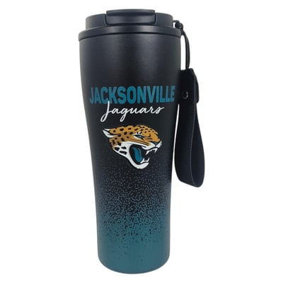 Jacksonville Jaguars Pegasus 20oz Splatter Script Stainless Steel ProSip Coffee Cup with Strap