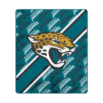 Jacksonville Jaguars Pegasus 60" x 70" Diagonal Lined Wordmark Ultra Soft Blanket