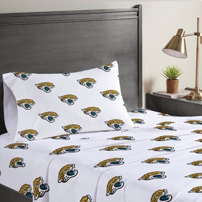 Jacksonville Jaguars Pegasus Three-Piece Twin Sheet Set