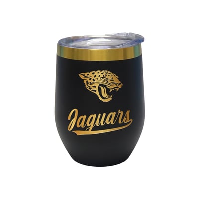 Jacksonville Jaguars The Memory Company 12oz. Stainless Steel Gold Lettering Stemless Wine Tumbler