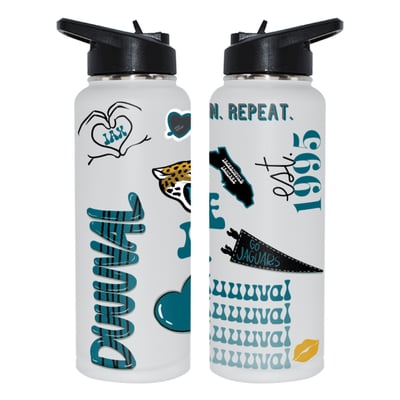 Jacksonville Jaguars The Memory Company 34oz. Loco Stainless Steel Quencher Bottle