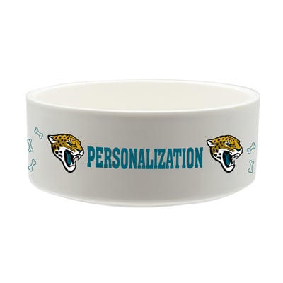 Jacksonville Jaguars The Memory Company 35oz. Personalized Ceramic Pet Bowl