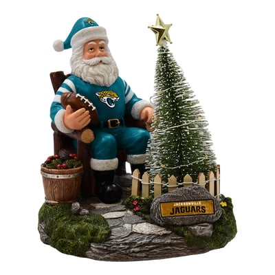 Jacksonville Jaguars The Memory Company Santa Figurine with LED Tree